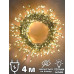 Світлодіодна гірлянда Феєрверк 4 м 120 LED: тепле біле світло, мідний дріт, зелена, 220 В